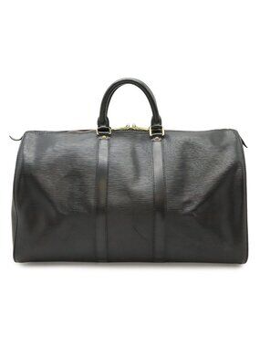 Louis Vuitton Epi Keepall 45 Boston Bag Travel Purse Leather Noir Black Gold